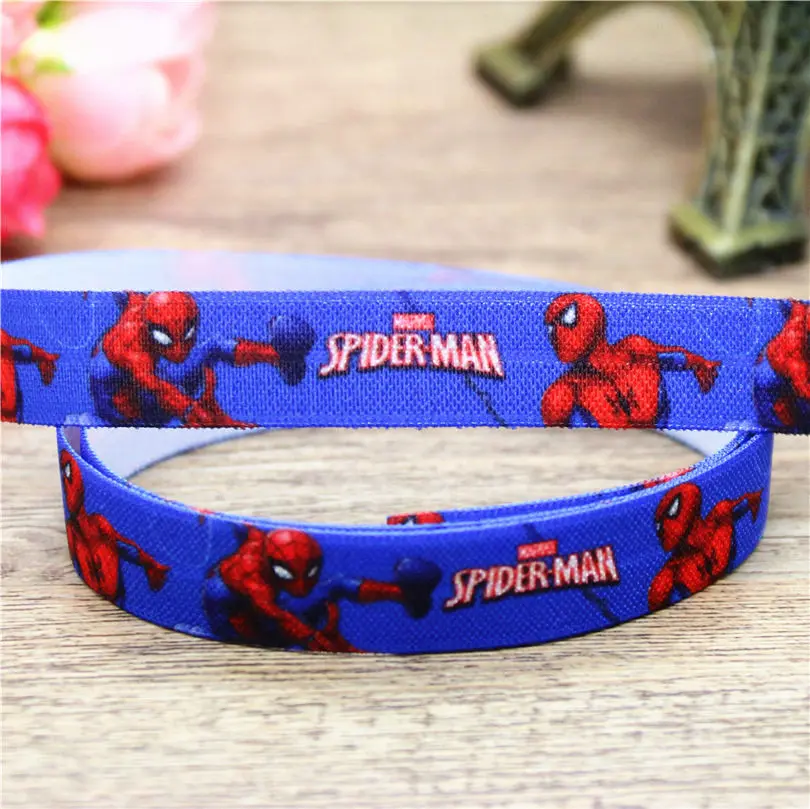 DUWES 5/8 '' super hero Американский marvel печатных Сложите эластичный враг Повязка На Голову Повязка на голову, для художественного оформления ногтей, ручная работа OEM D720
