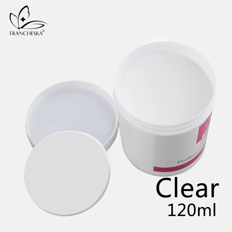 120ml Acrylic -clear Francheska 120 мл акриловый порошок акриловый poudre polvo acrilico unas acryl poeder kleuren akril pudra clear likit - Цвет: 120ml Acrylic -clear