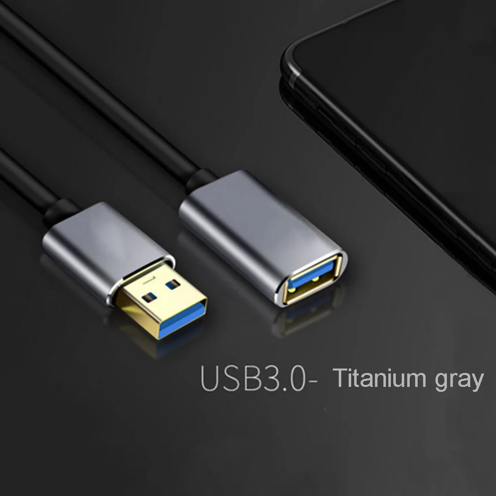 USB кабель-удлинитель для супер Скорость USB 3,0 мужчин и женщин для смарт-ТВ PS4 Xbox Клавиатура ноутбука 0,5 м 1 м 1,5 м 2 м 3 м