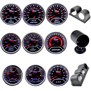 Чехол белого цвета с индикатором давлениявакууматемпературы водытемпературы масланапряжениятахометрасоотношения воздуха и топливадатчика Егт + датчика 52 мм