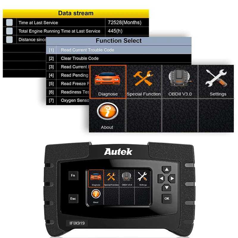 Автомобильный диагностический инструмент Autek IFIX919 Obd2 полная система SRS SAS EPB
