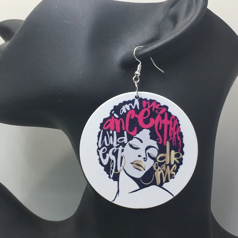 Бесплатная доставка! Деревянные серьги в стиле афро|wooden earrings|earrings free shippingafro wooden