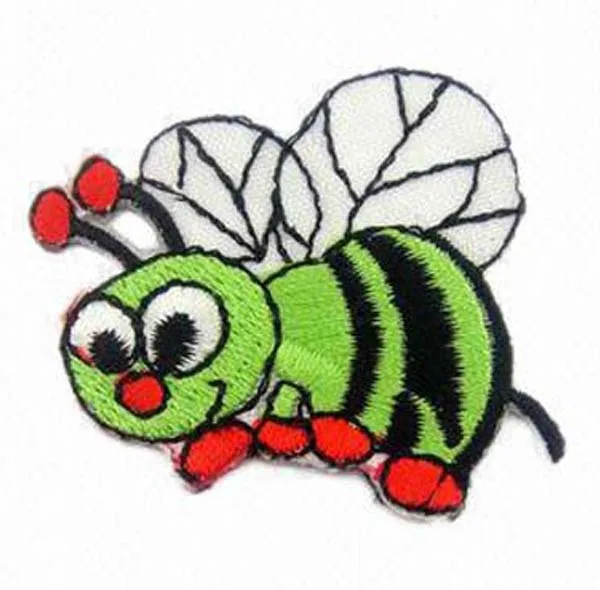 

Bee Patches For Clothes Made by Twill with Heat Cut Edge and Iron On Backing Customized MOQ50pcs free shipping by Post