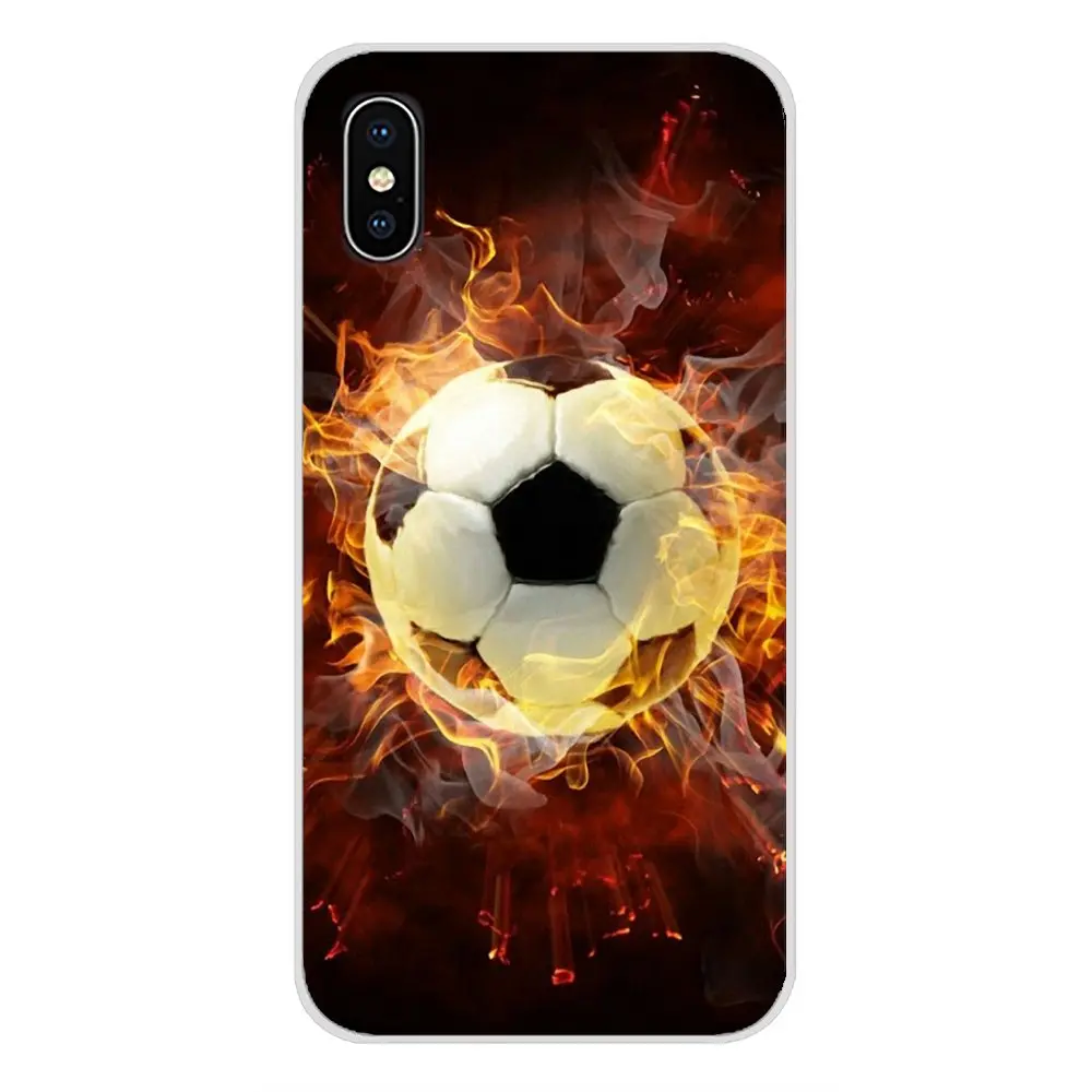 Fire Football Soccer Ball Accessories Phone Cases Covers For Motorola Moto X4 E4 E5 G5 G5S G6 Z Z2 Z3 G G2 G3 C Play Plus | Мобильные