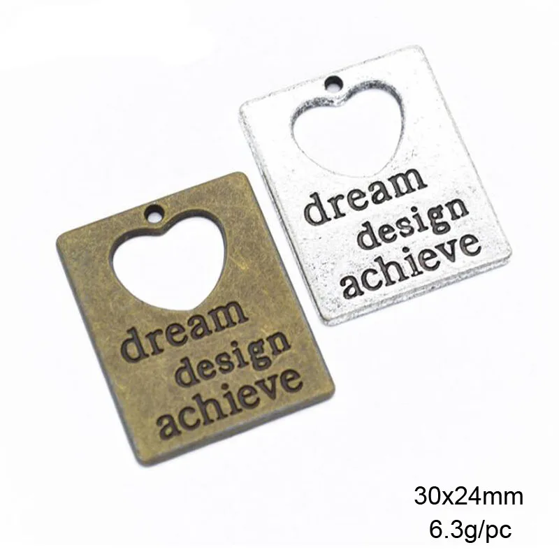 Подвески из сплава под античное серебро/античная бронза 20 шт. 30x24 мм подвески для
