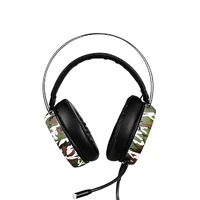 smart game headphone wire control hd mic camouflage color 3d stereo surround sound noise cancelling professional e sport headset
