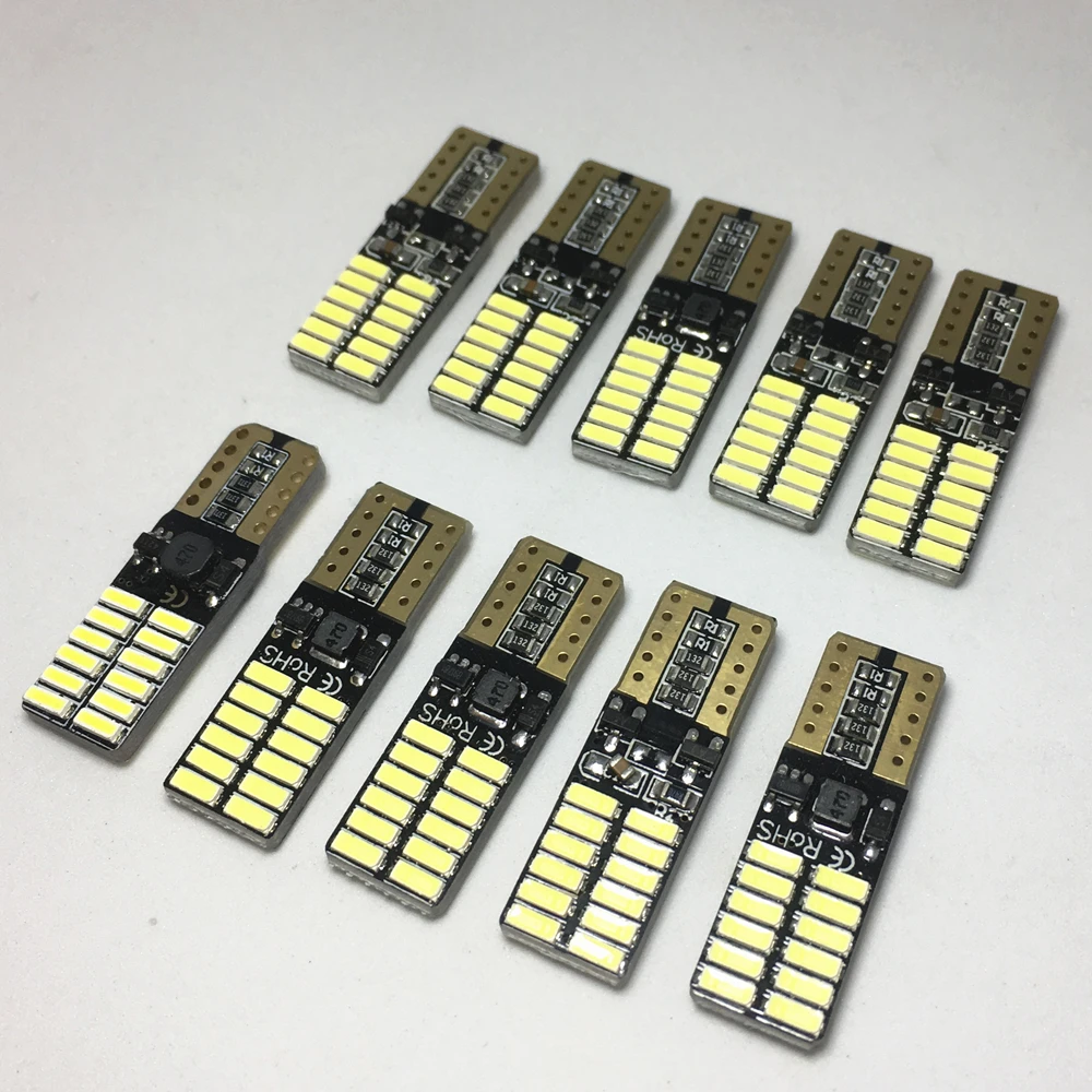 10 шт. светодиодсветильник лампы T10 4014 SMD 24 LED s неполярная CAN-шина с лампочками W5W 194