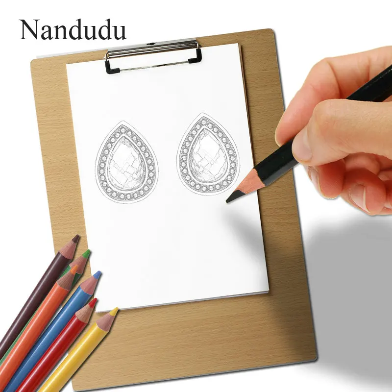 Nandudu Fashion Crystal Stud Earrings for Women Jewelry Trendy White Gold Color Earring Brincos Wedding Gift Studs CE532 | Украшения и