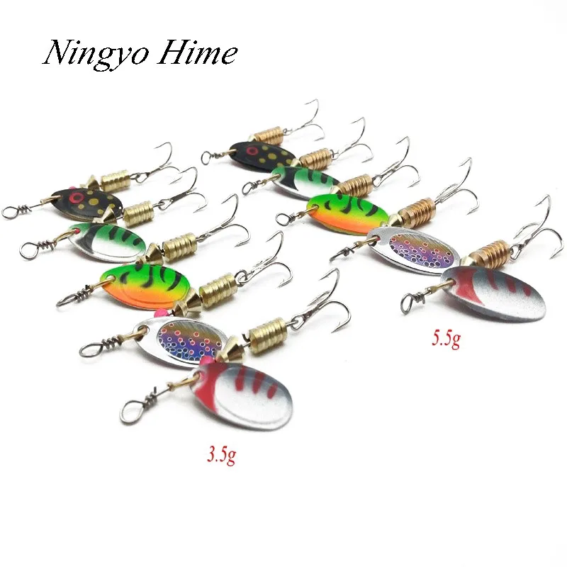 

Hot selling Fishing Baits Lures Spinner Lure Artificial Baits Metal Bionic Fish Hook Fishing Tackle Rotate Sequins