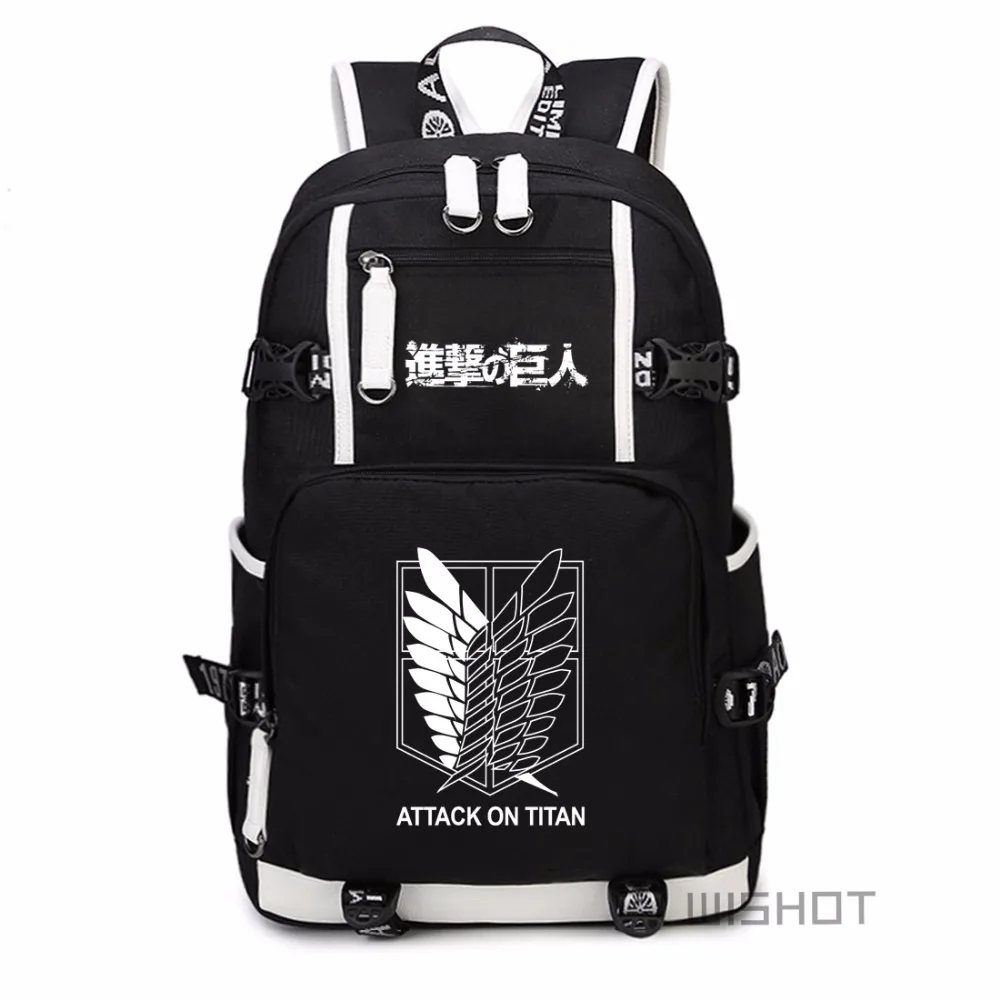 WISHOT рюкзак &quotатака на Титанов&quot Shingeki no Kyojin для подростков мужчин и женщин
