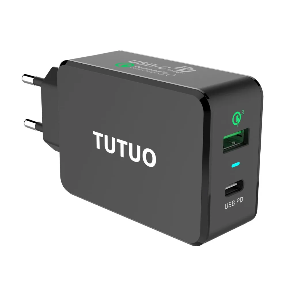 TUTUO USB C PD настенное зарядное устройство (доставка питания) Тип + быстрая зарядка 3 0