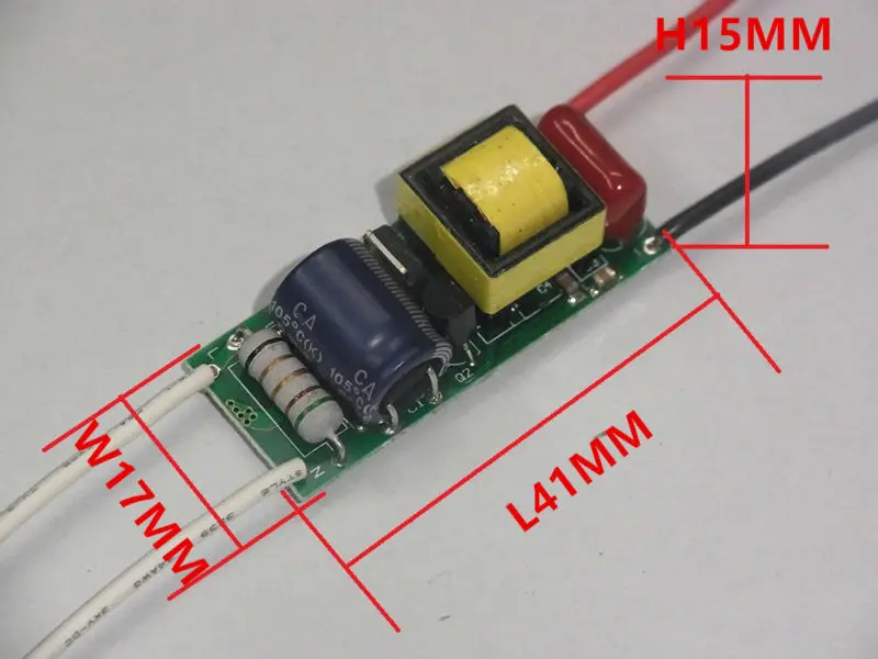 

Freeshipping 7W 8W 9W 10W 11W 12W 13W 14W 15W Dimable LED Driver 300mA Lamp Driver Power Supply AC85-265V Lighting Transformers