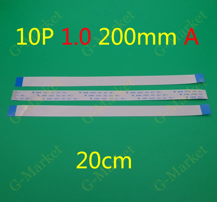 100X Бесплатная доставка Новинка FFC FPC Гибкий плоский кабель вперед 10 pin 10PIN длина 200