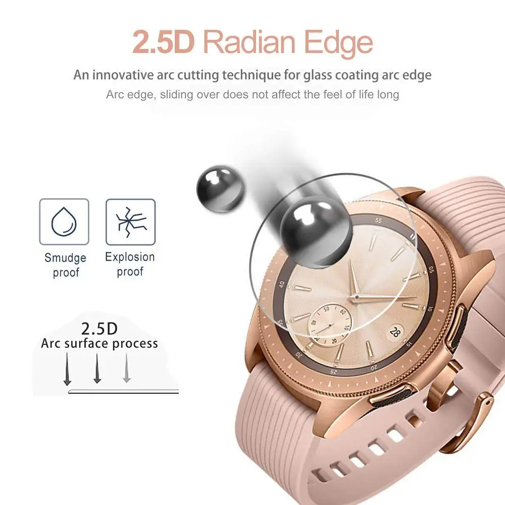 Закаленное стекло для Samsung Galaxy Watch 42 мм Защита экрана 46 Защитная стеклянная пленка