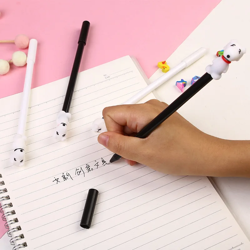 Najtaniej 40 Sztuk Kreatywny Kreskówka Pies Długopis żelowy Artykuły Piśmiennicze Dla Uczniów Czarny Długopis Hurtownia Kawaii Szkolne