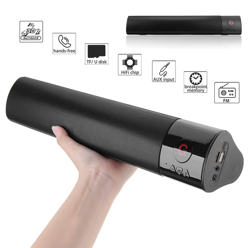 LEORY WM13 Беспроводной Soudbar дома Театр Мини bluetooth Динамик Портативный 1500 мА/ч, 3D стерео объемный MP3 аудио Динамик