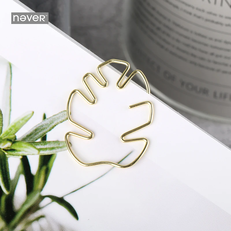 Зеленый в форме растения бумажный зажим Фламинго кактус листья стильные офисные