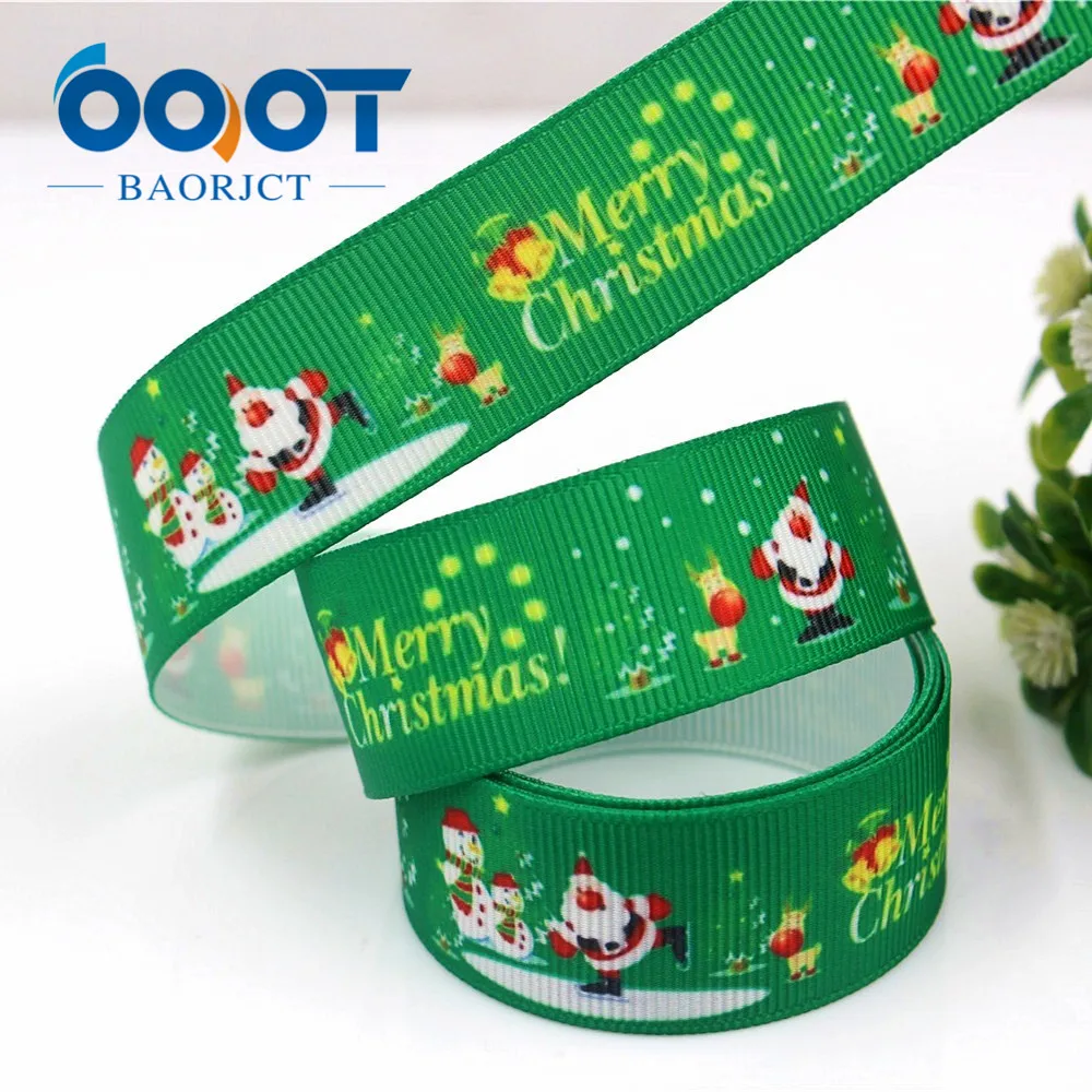 OOOT BAORJCT G-18529-307 22 мм 10 ярдов рождественские ленты термоперенос Печатный Гро-Гро