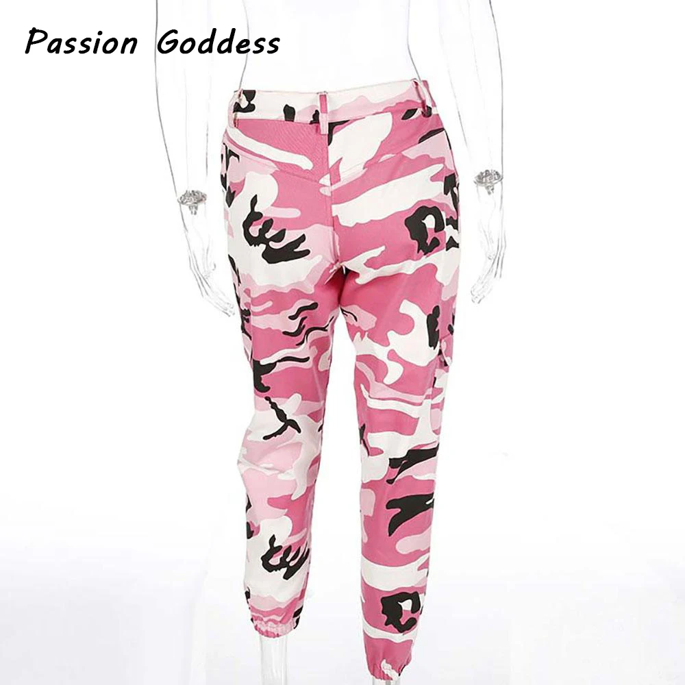 Pantalon Femme, свободные сексуальные штаны, женские камуфляжные панковские брюки, розовые камуфляжные оранжевые фиолетовые розовые спортивные штаны, мешковатые штаны для хип-хопа