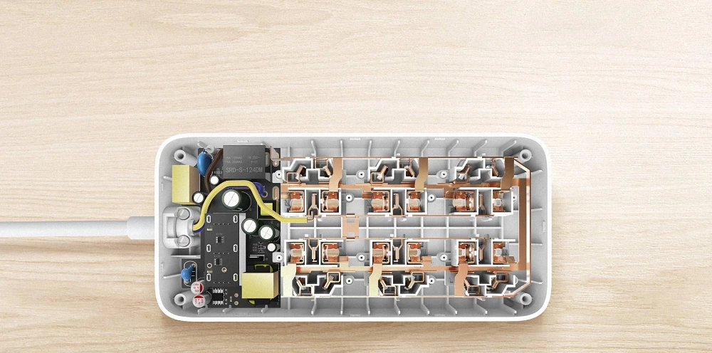 Удлинитель Xiaomi Power Strip 3 с USB разъемом 6 стандартных адаптеров быстрое зарядное