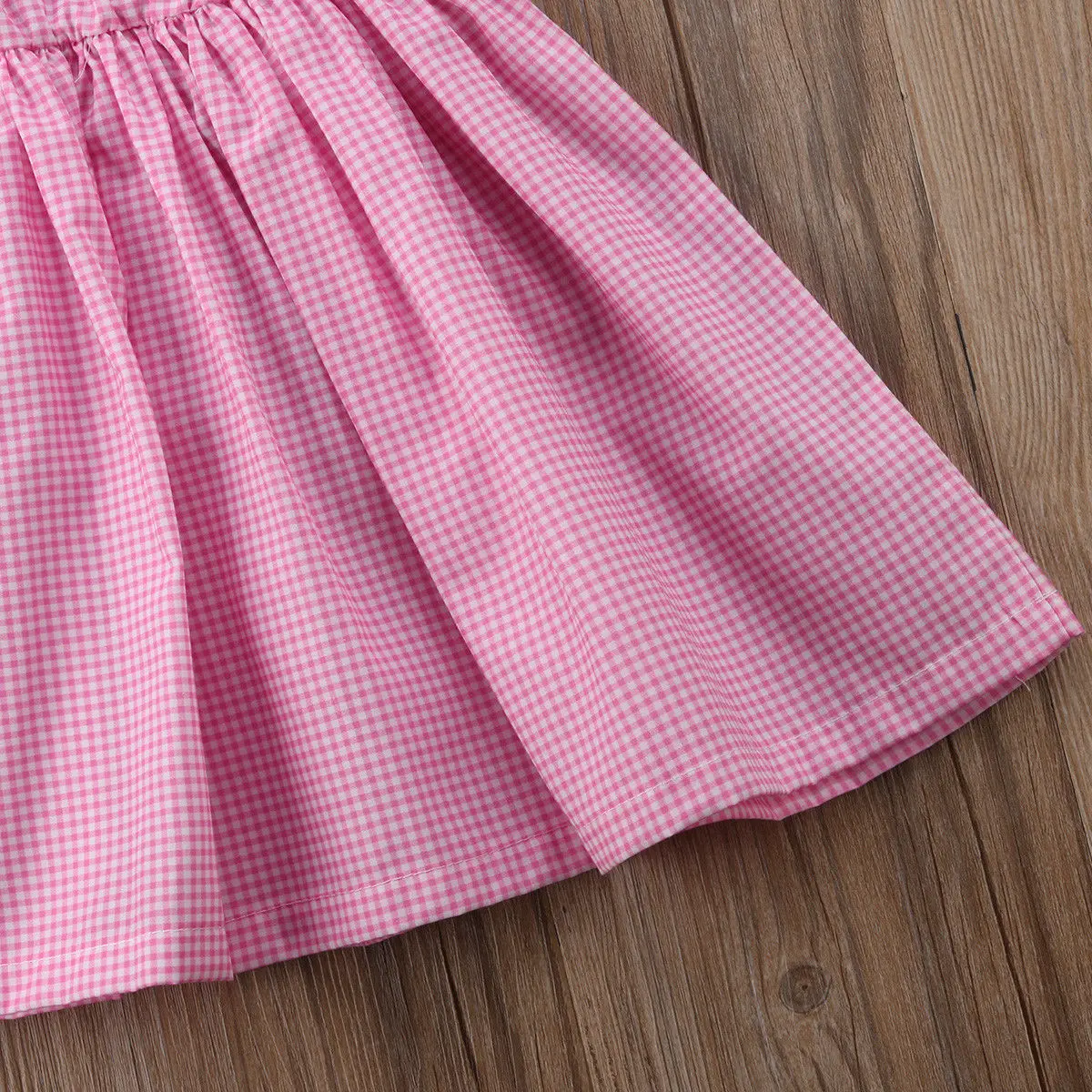 2018 NEW FASHION Toddler Kids Baby Girl Cotton Flower Off-shoulder Dress Clothes Summer sweet lovely plsid wild stylish CH | Детская