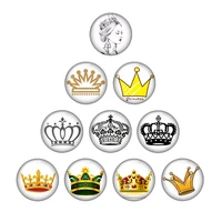 imperial crown 10pcs mixed 12mm16mm18mm25mm round photo glass cabochon demo flat back making findings zb0300