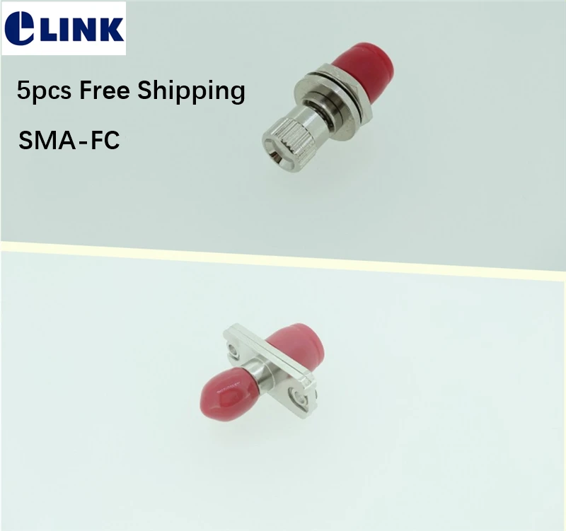 5PCS SMA-FC faser hybrid adapter weiblichen zu weibliche optische ftth koppler SM MM fibra optica stecker freies verschiffen fabrik ELINK