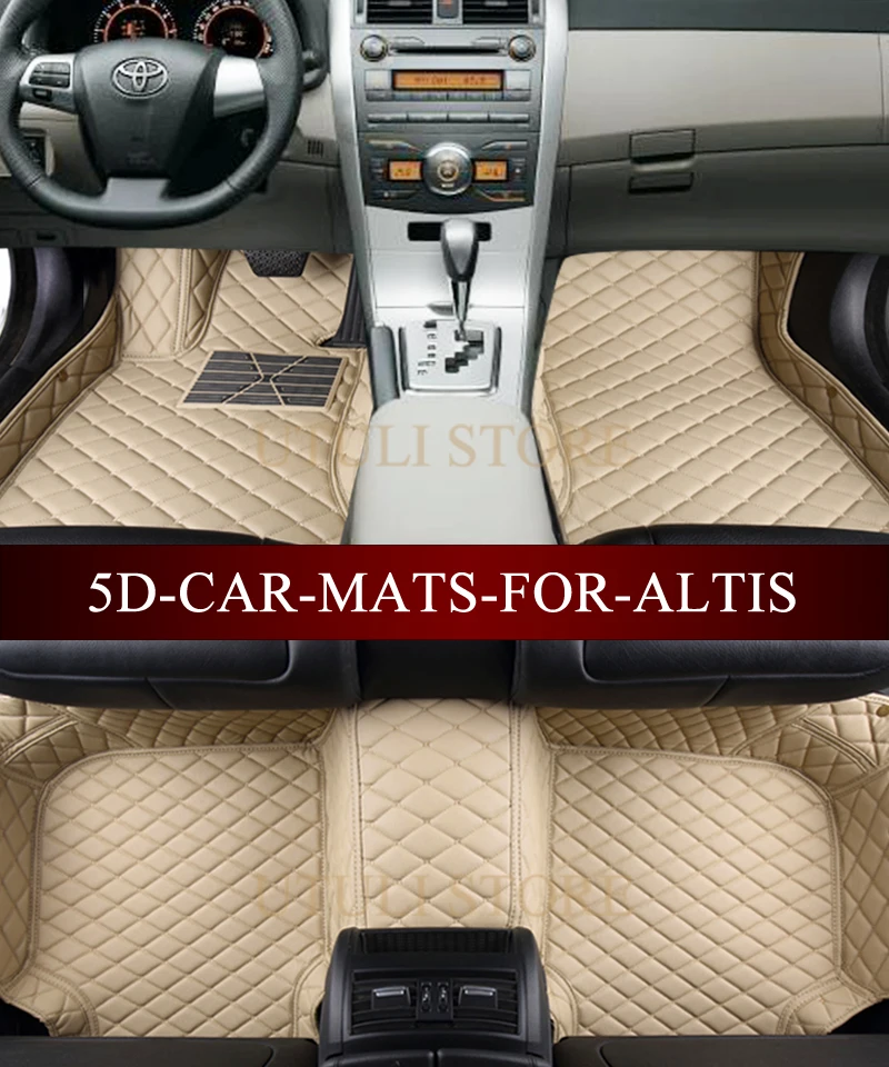 Кожаные автомобильные коврики для Toyota Corolla Altis Hybrid custom fit автомобильный Стайлинг