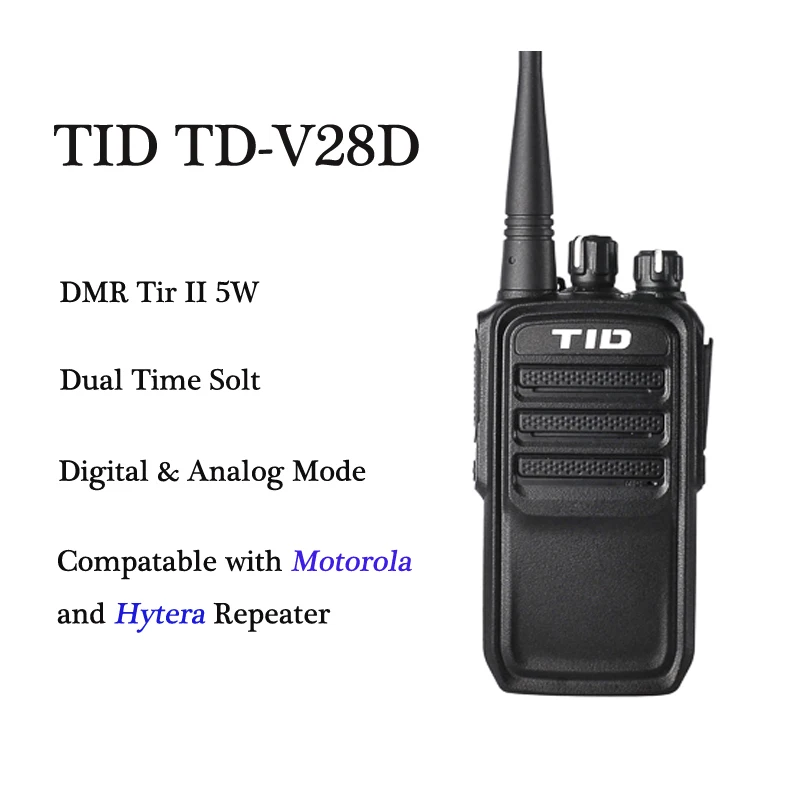 Цифровое радио DMR TID TD V28D цифровые и аналоговые режимы рации 5 Вт UHF 400 470 МГц