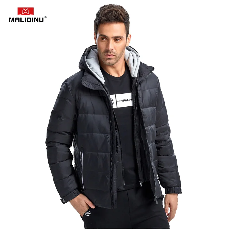 

MALIDINU 2021 Мужской Пуховик Зимние Куртки Пуховик Бренд 70% Белый Утиный Пух Мужское Пуховое Пальто Зима Куртка Мужская Теплая Зимняя Толстая Па...