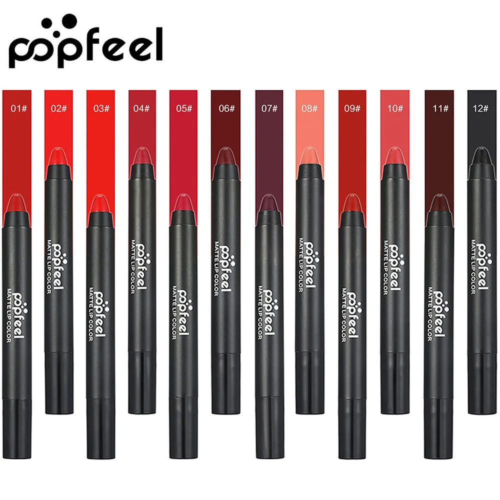 Popfeel водостойкая матовая губная помада ручка для женщин красота макияж косметика