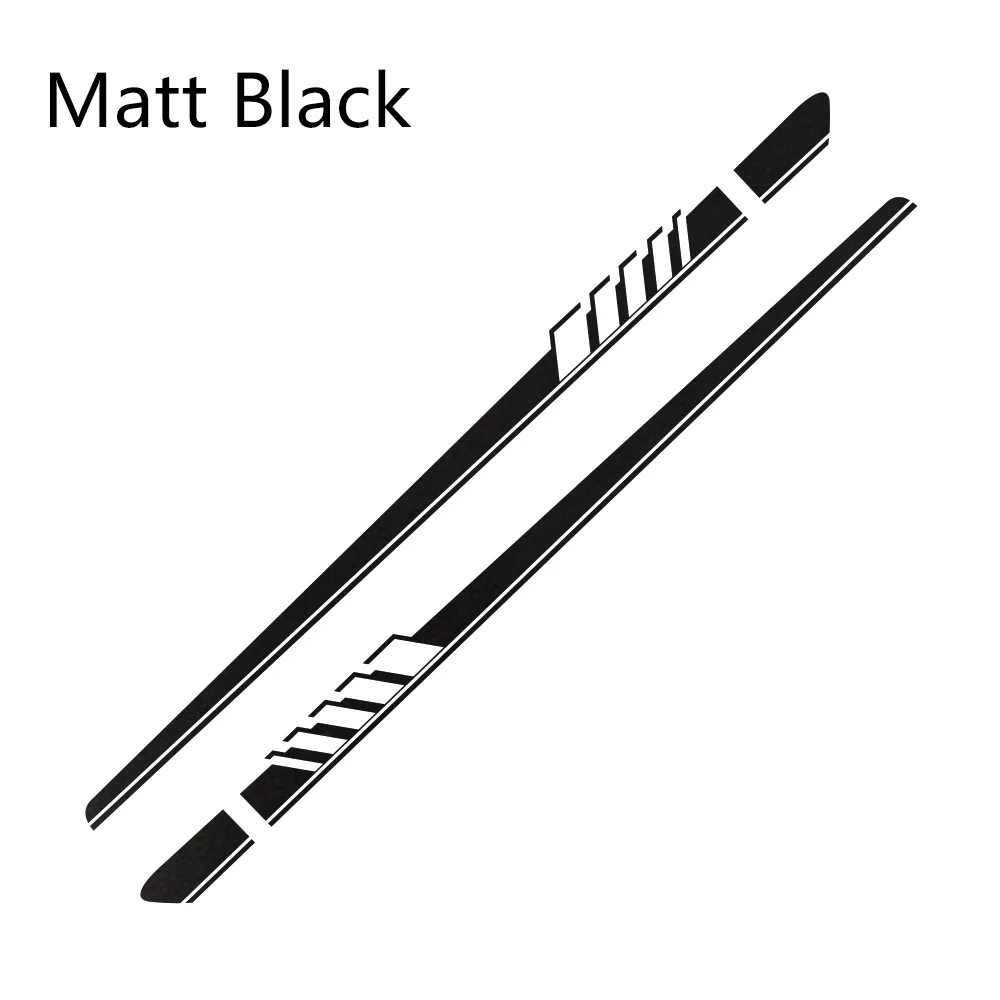 Matt Black Наклейки на авто боковые полосы DIY наклейки для Mercedes Benz W205 W204 W203 C класс C180 C200 C300 C63 купе C43 авто аксессуары - Название цвета: Matt Black