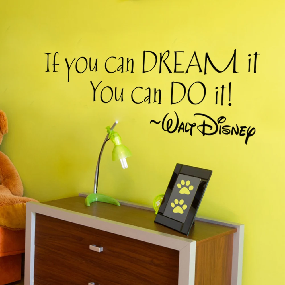 Dream you can do it виниловая наклейка на стену настенная надпись художественная