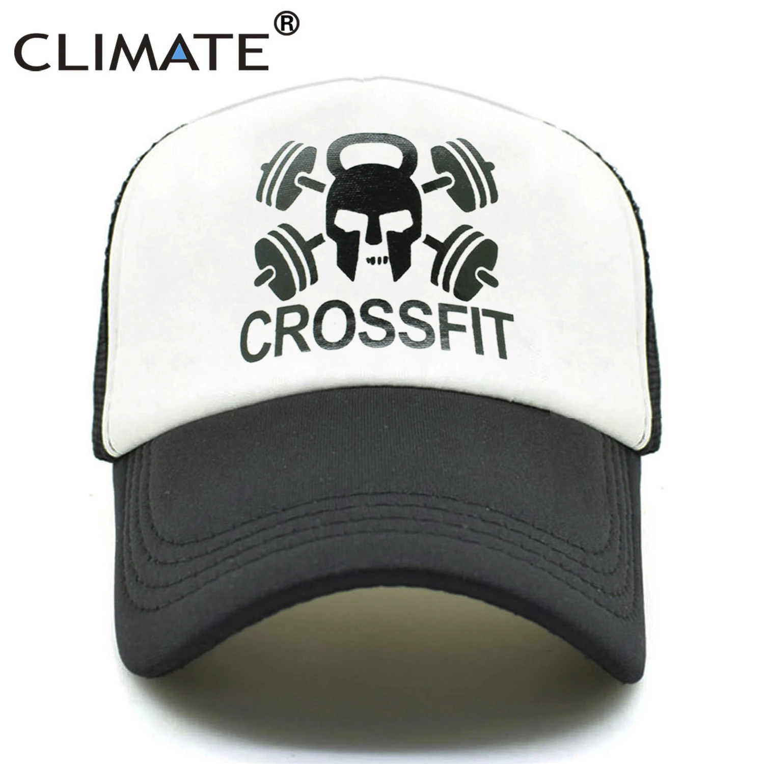 Климат Для мужчин Trucker Кепки тренажерный зал Crossfit гантели чайник колокол Фитнес