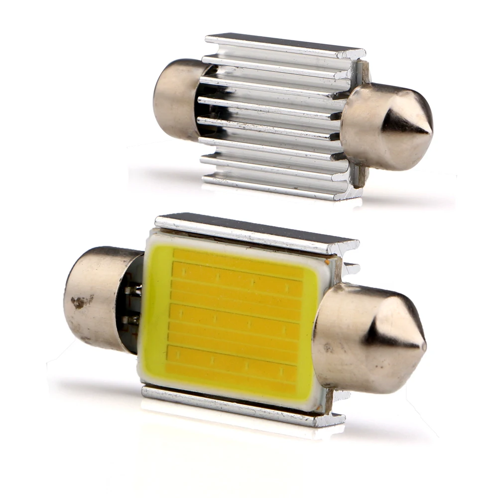 YM E Bright 100 шт. 36 мм C5W Led CAN шина COB 12 SMD безошибочные фестоны лампы для чтения