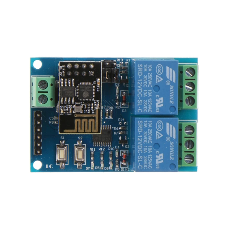 12 В постоянного тока ESP8266 2 WiFi реле канала модуль для умного дома телефона APP