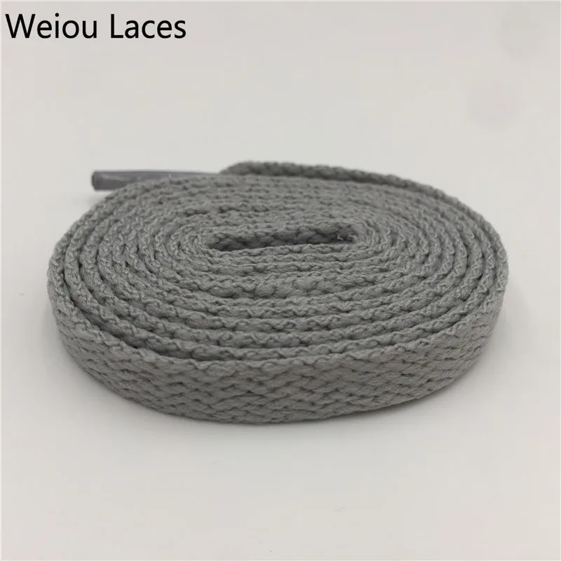 Weiou High Quality 8mm Polyester Fashion Sports Casual Shoe Lace Solid Single Layer Flat Sneakers Shoelace Amazing 47 Colors