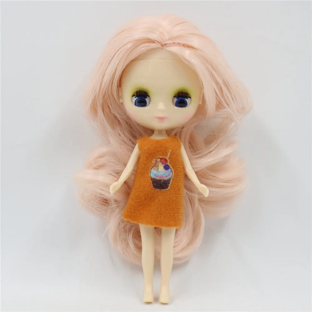 nude doll Ледяная мини-кукла пульпа 11 см много видов цветов волос одежда случайный № 2 - Цвет: nude doll