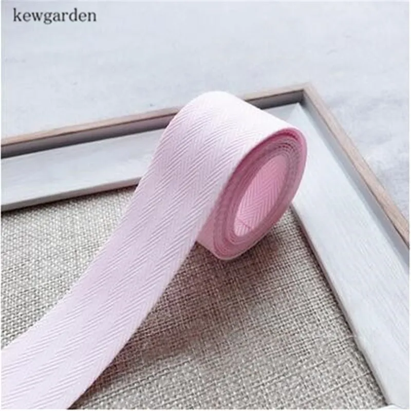 Kewgarden 35 мм 25 15 двойные атласные ленты в полоску вручную изготовленная лента DIY