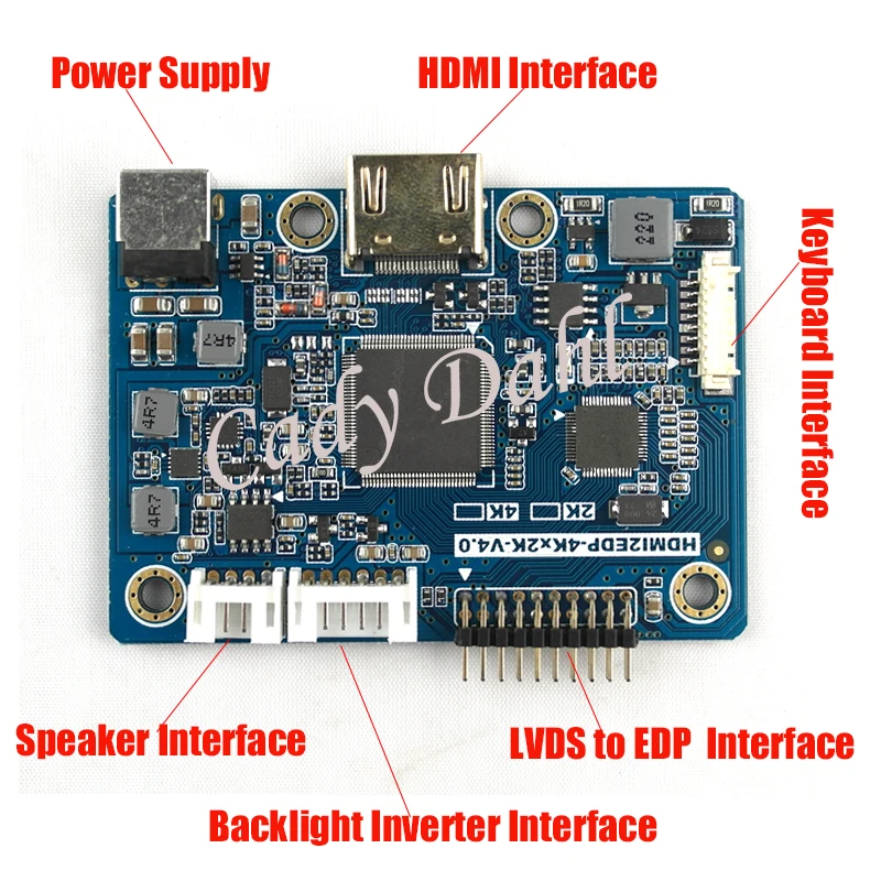 HDMI LVDS Плате Контроллера для iPad 6 Воздуха 2 9.7 дюйм(ов) LP097QX3-SPAV 1536X2048 EDP Сигнала 4 Полос