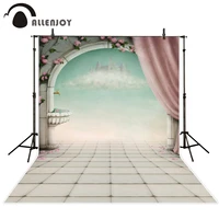 allenjoy photography backdrop city on clouds arches pool pink curtain flowers background photo studio camera fotografica