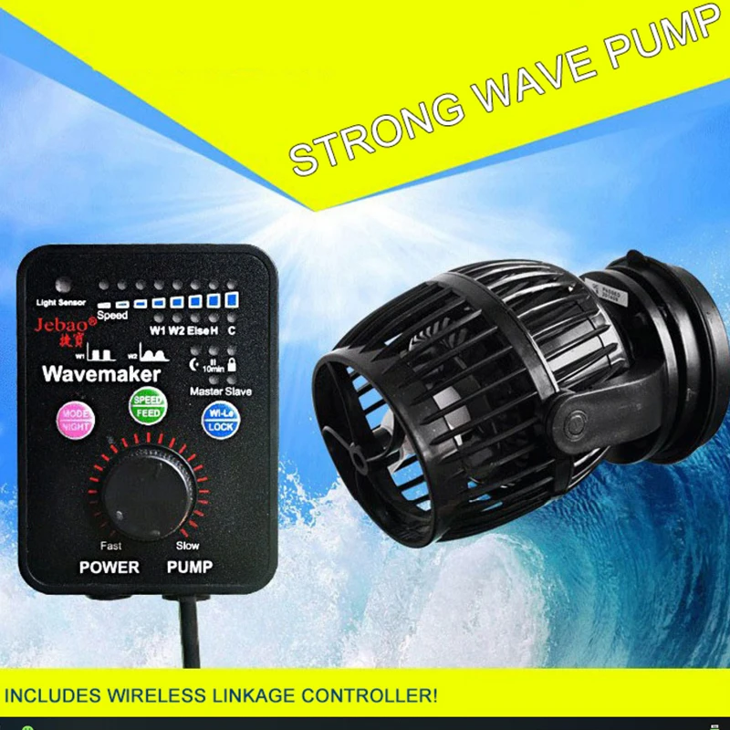 Jebao Jecod 110~ 240v RW-4 RW-8 RW-15 RW-20 аквариум Wave Maker пропеллер насос подачи Беспроводной Управление
