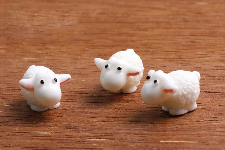 5 шт./лот Kawaii Мини Овцы животные миниатюрные фигурки домашний декоративный