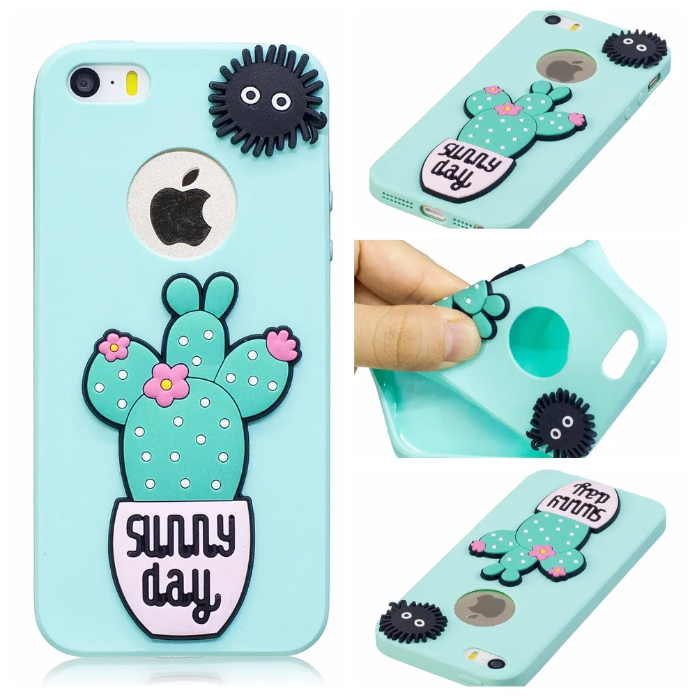 Модный милый чехол для iphone 5 5S Мягкая силиконовая задняя крышка с логотипом из ТПУ
