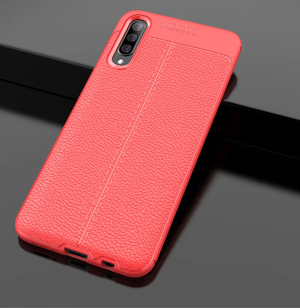 Противоударный чехол тонкий для samsung Galaxy A10 A20 A30 A40 A50 A70 модные A505 A405 тяжелый из искусственной кожи мягкая обложка полный Чехол