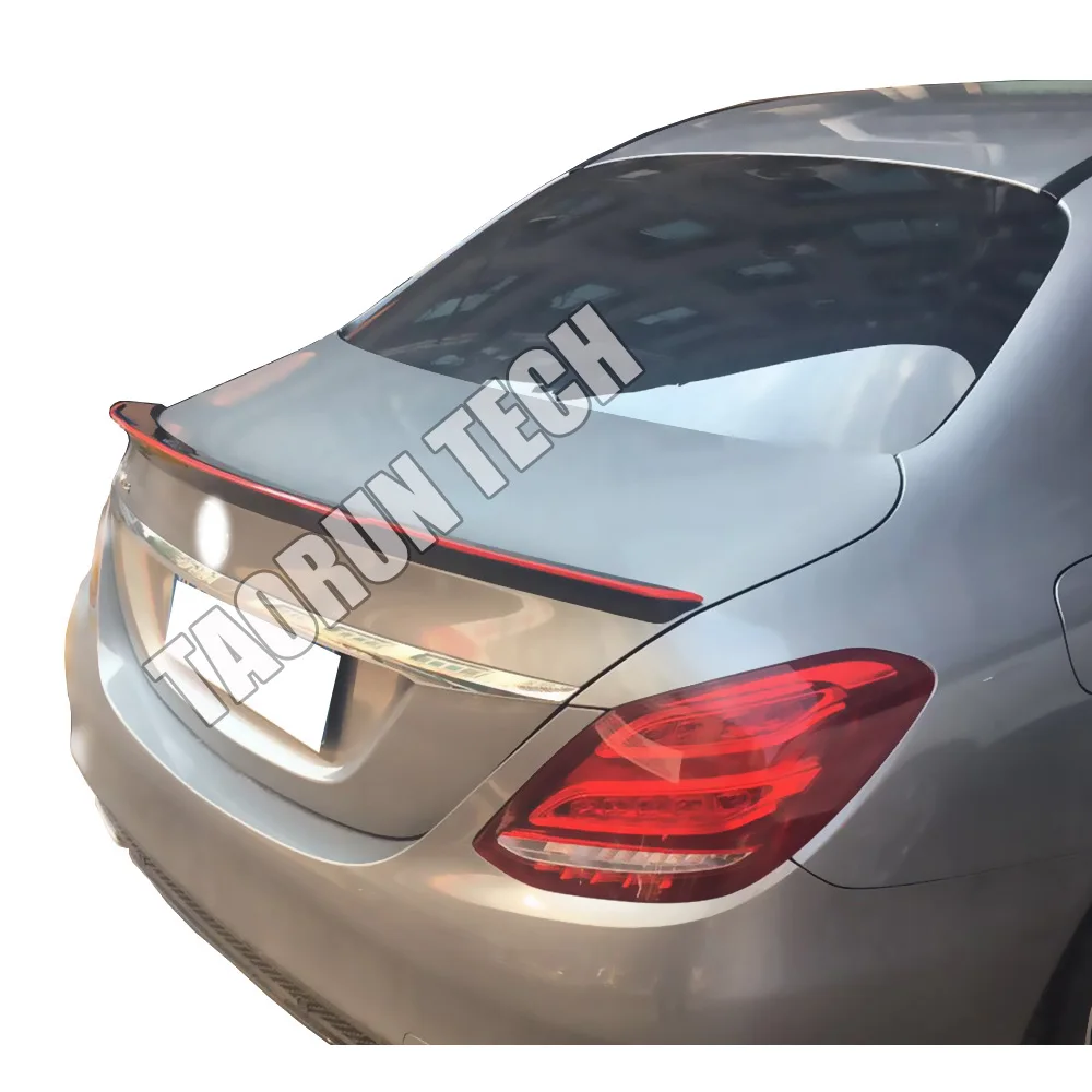 Стиль FD с красной линией для Mercedes Benz W205 C180 C200 C250 C300 C63 AMG задний спойлер из