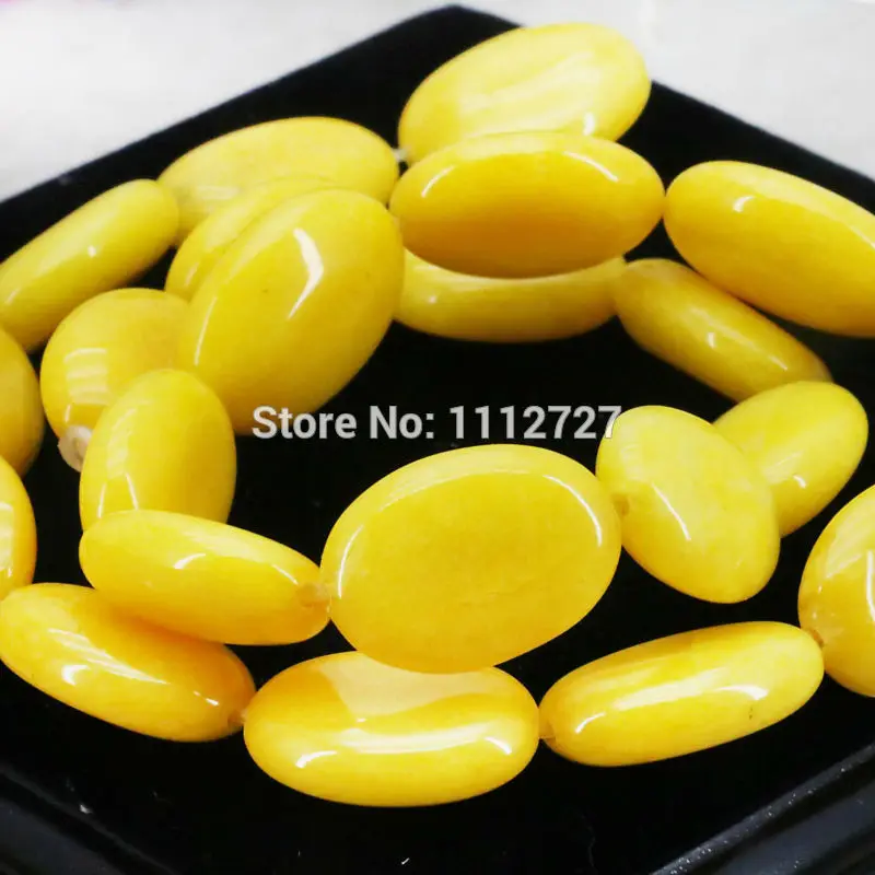 Wholesale Women's/Girl's Ornaments Yellow Jasper Beads Ellipse Stones Loose DIY 15inch Faceted Jade Gems Jewelry | Украшения и