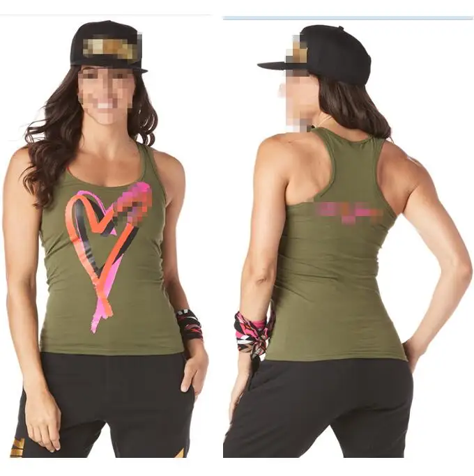 FIT FUNKY женская Трикотажная хлопковая одежда zum одежда для фитнеса футболка Топы модный жилет Be About Love Racerback T1750