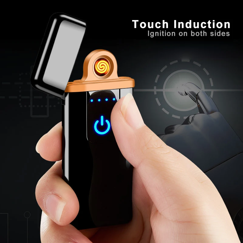 Сенсорная Индукционная Электронная зажигалка ультратонкая Encendedor Isqueiro USB