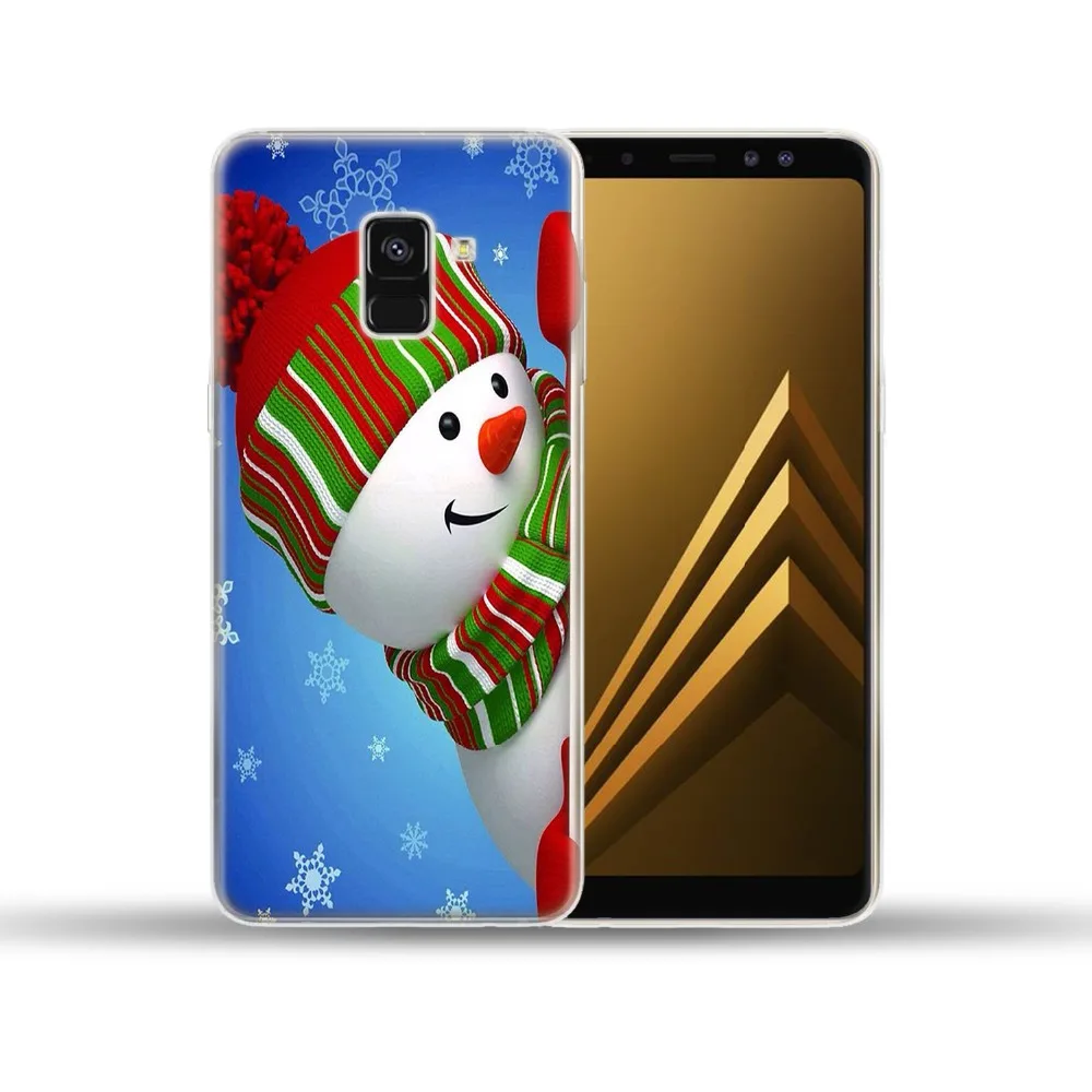 Рождественский мягкий чехол из ТПУ для Samsung Galaxy A3 A5 A7 2015 2016 2017 2018 A9 A6 A8 Plus Star